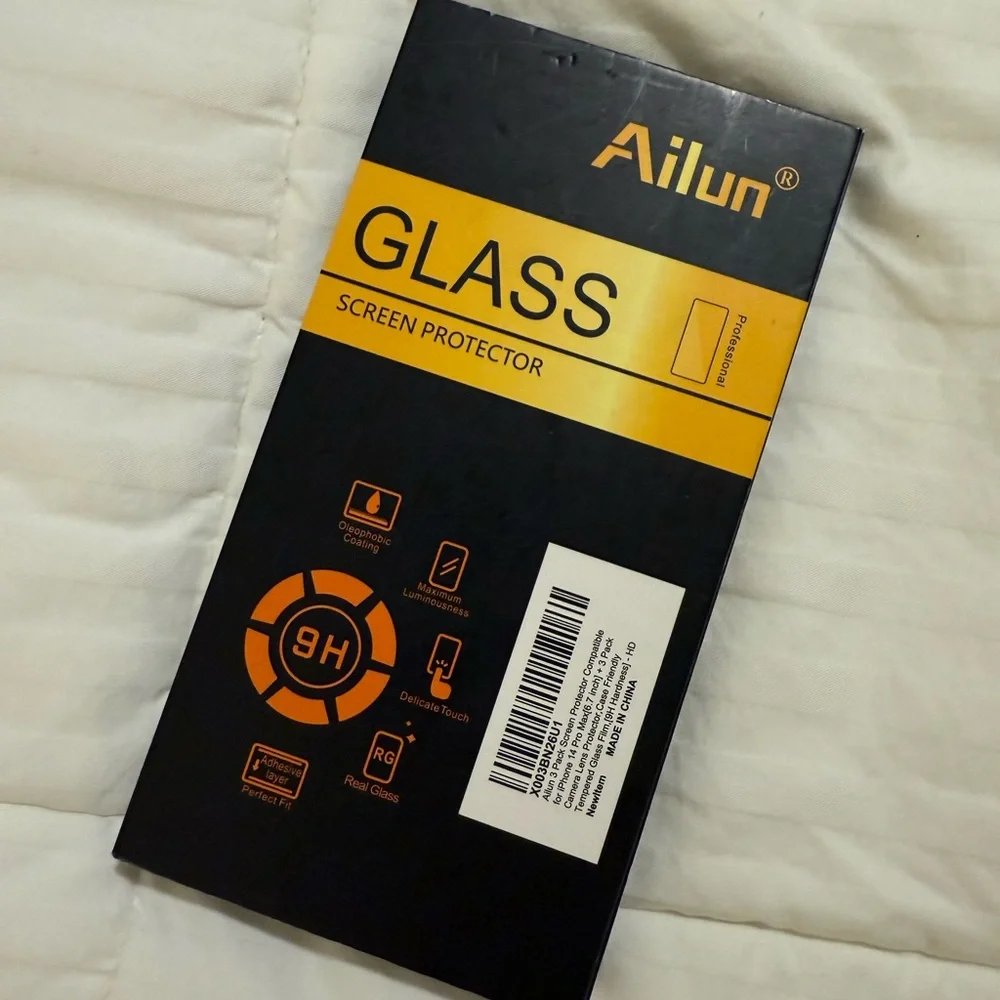 iPhone 14 Pro Max Tempered Glass Screen Protector - 3 Pack
